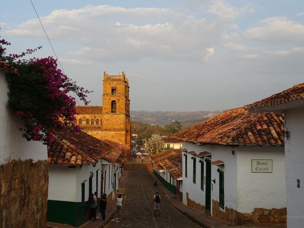 Sunset over the Cathedral of Barichara