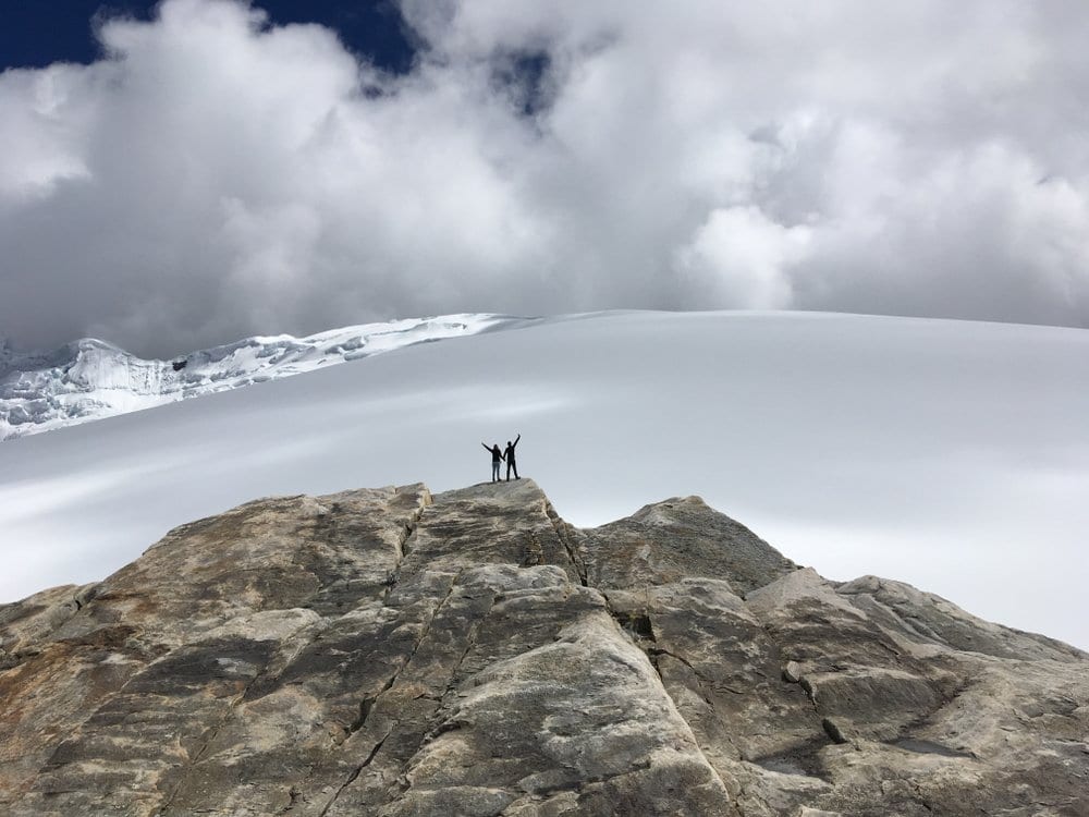 Two tourists on top of El Divino Niño
