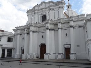 White facade in popayan