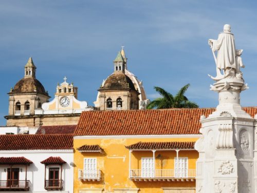 Colonial buildings in Cartagena