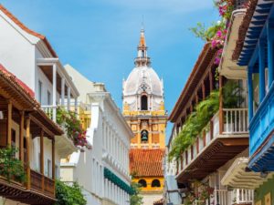Street leading towards Cartagena's Cathedral - Architecture - Cartagena - Lulo Colombia Travel