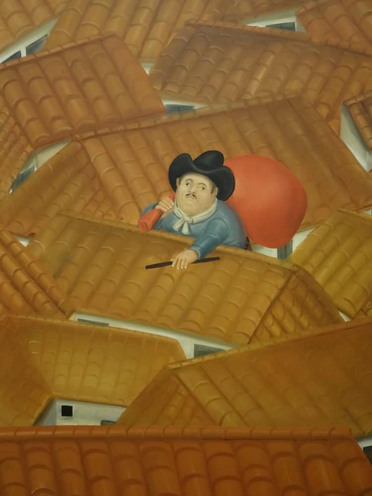 Thief painting of botero