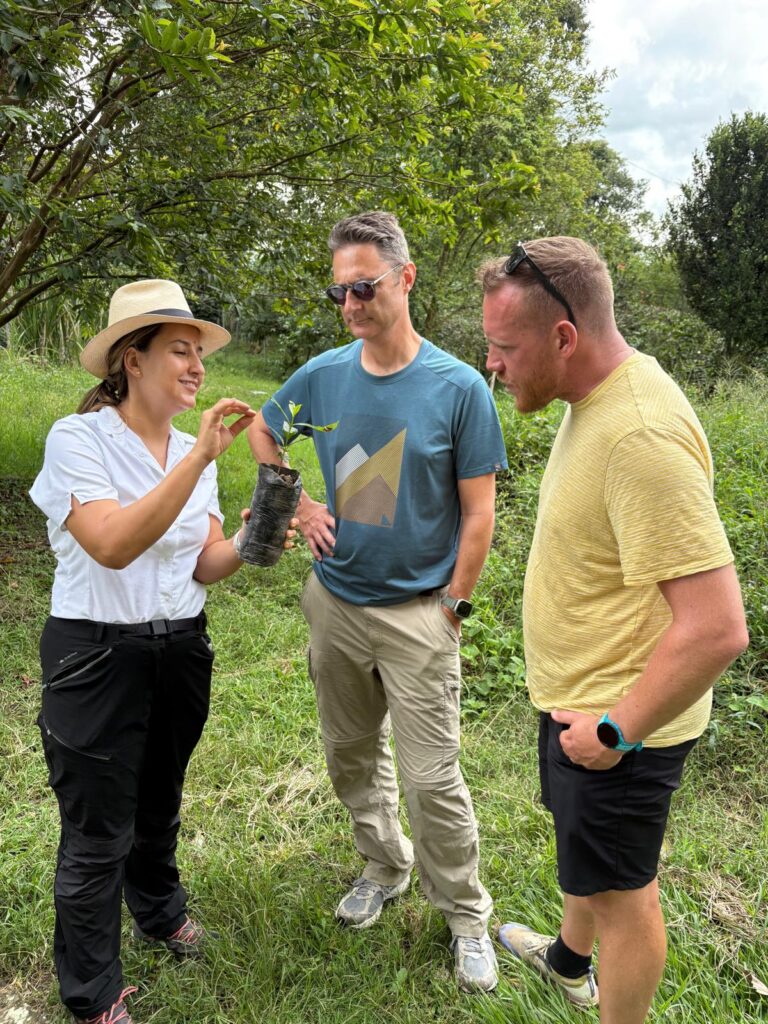 Travelers on coffee tour